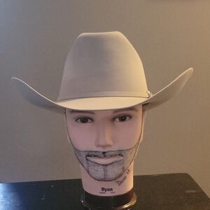 100% Fur Felt Seratelli  Mason  Cowboy Hat Silverbelly Size 7